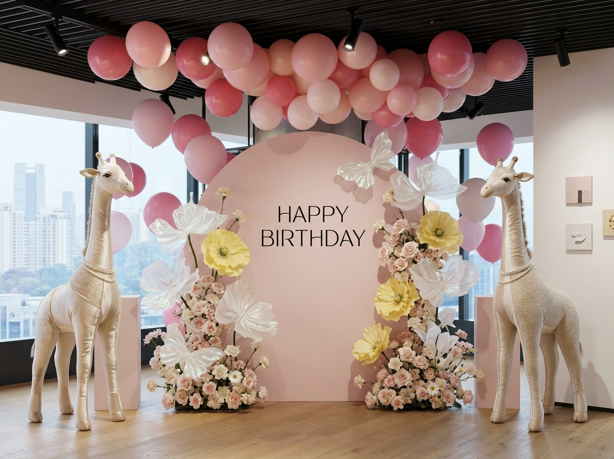 분당 생일 포토존 - 프라이빗 생일파티 플라워 연출
