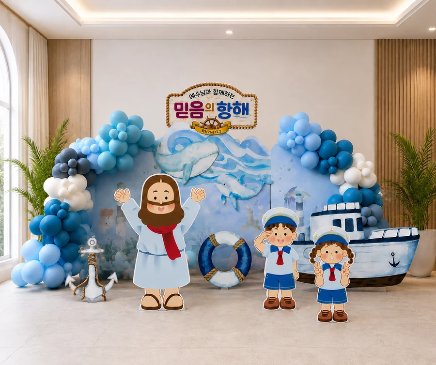 2026 Vacation Bible School Voyage of Faith ocean photo zone