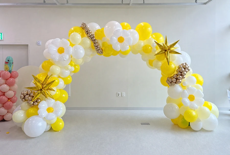 School Recital Stage Balloon and Flower Decor