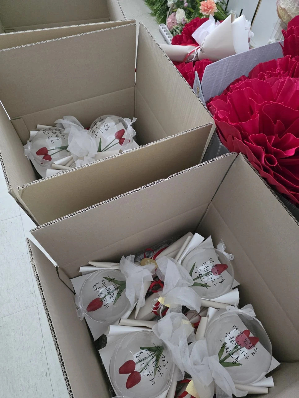 Corporate Bulk Order of 127 Lettering Flower Balloons