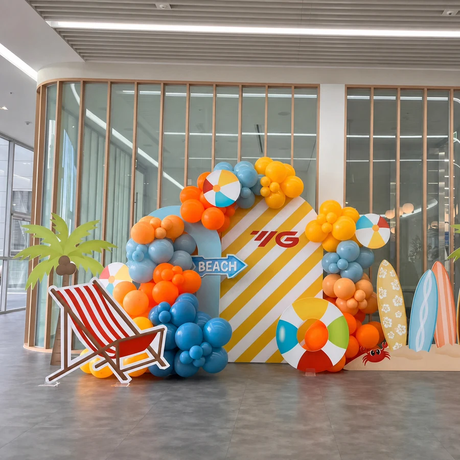 Family Invitation Corporate Beach Balloon Zone